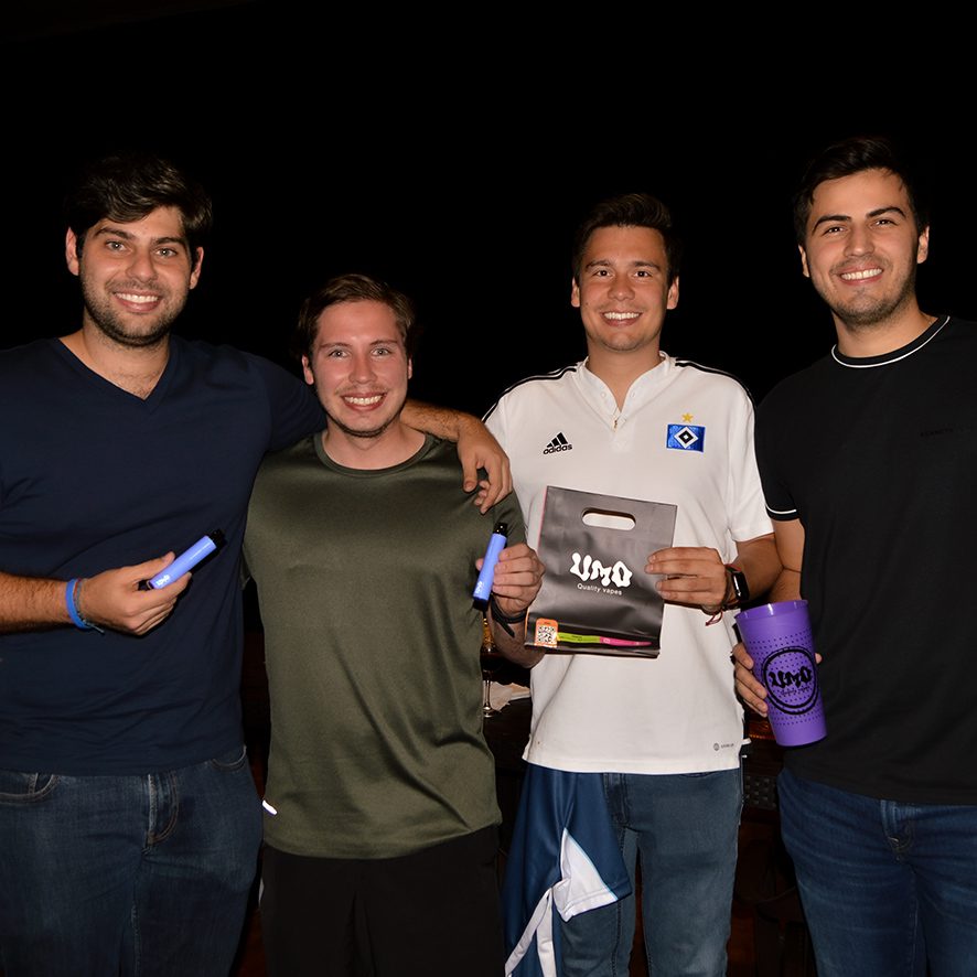 Sebastian Pacheco, Ronald Landivar, Diego Rueda y Fabio Camacho